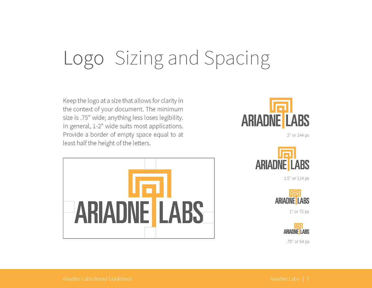 Logo: Sizing and Spacing guidelines
